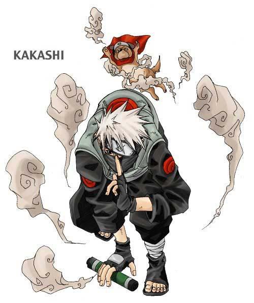 Kakashi Hatake and Pakun the Superdog